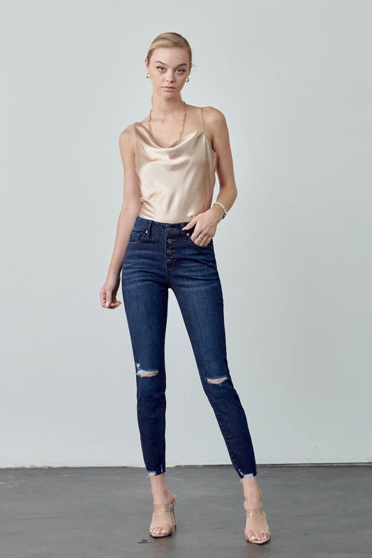 Randi Mid Rise Ankle Skinny Jeans