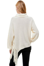 Load image into Gallery viewer, Bianca Asymmetric Fringe Sweater
