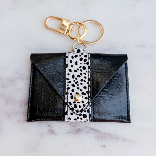 Evie Leather Cardholder Keychain