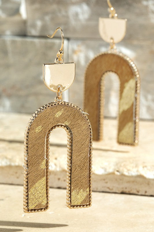 Leather Arch Earrings