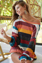 Load image into Gallery viewer, Hayden Striped Knit Sweatshirt
