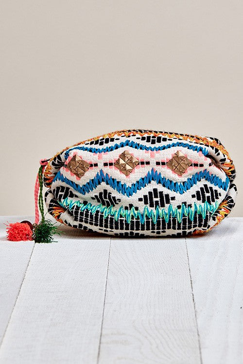 Jacquard Print Makeup Bag